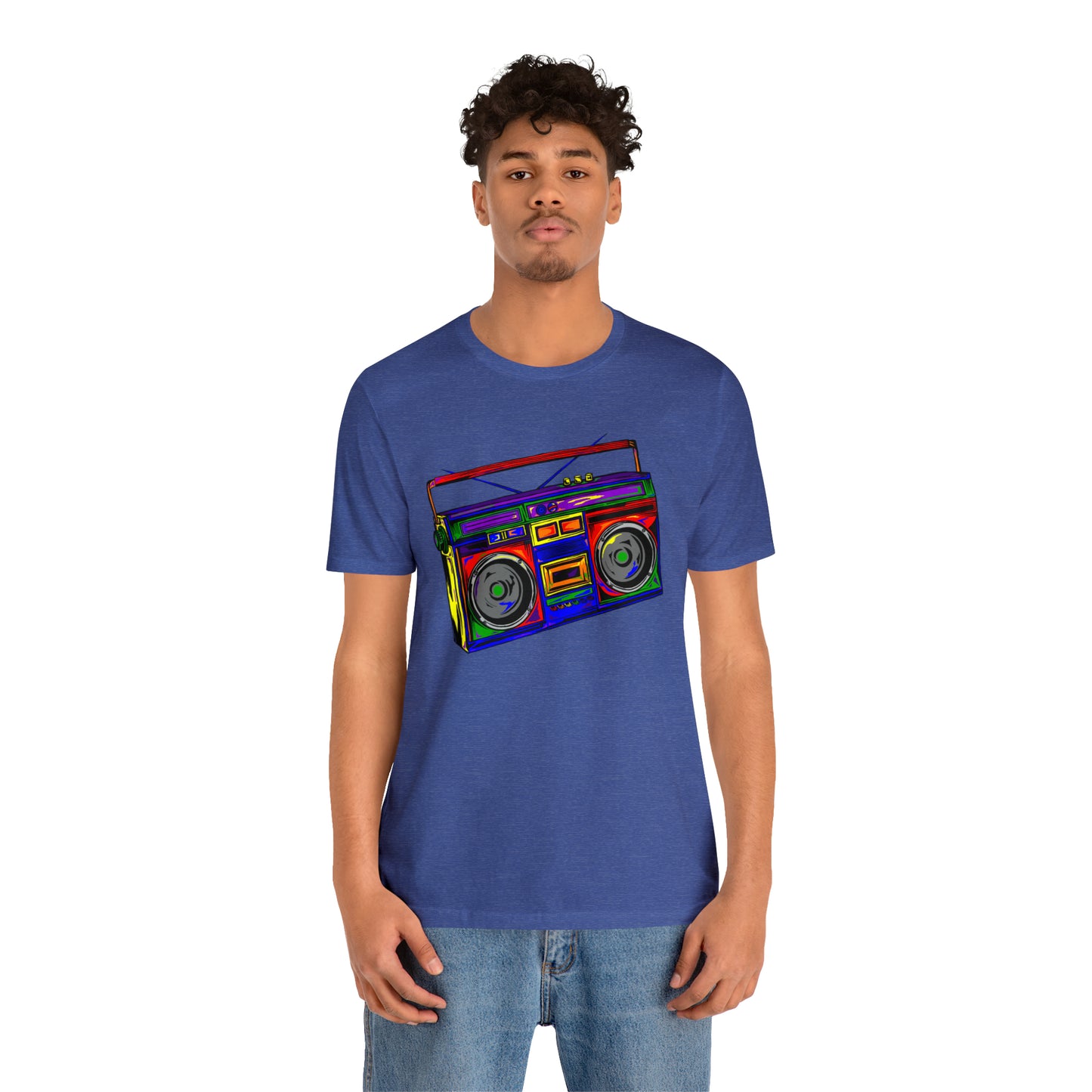 Rainbow Full Color Boombox Unisex Heavy Cotton Tee