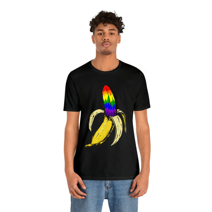 Rainbow Banana Unisex Jersey Short Sleeve Tee