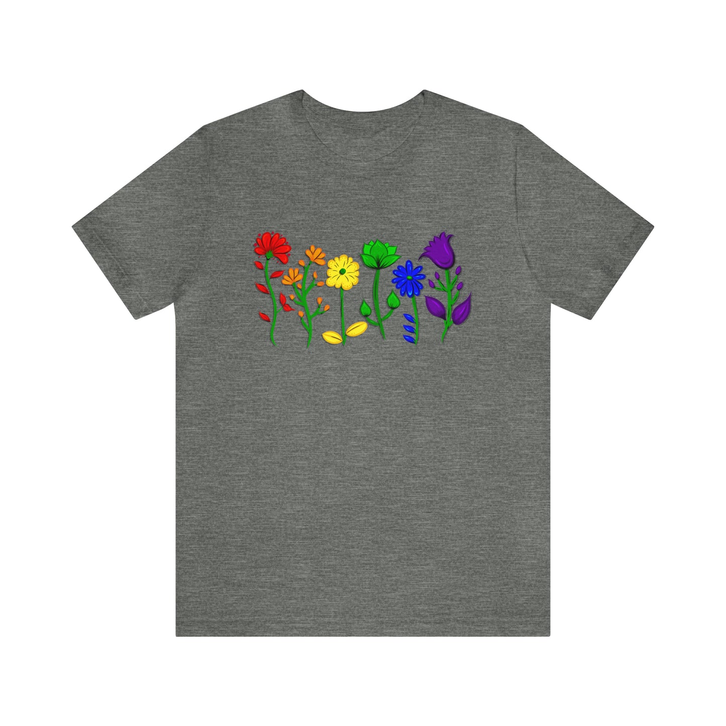 Rainbow Flowers Unisex Tshirt