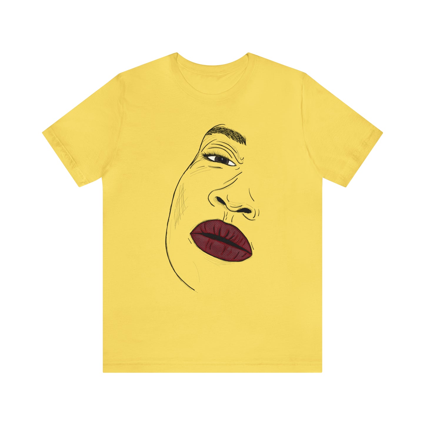 A t-shirt featuring an illustration of a compassionate and nurturing woman. The design showcases a caring woman, symbolizing empathy and kindness. This t-shirt serves as a visual representation of the importance of compassion and caring for others.