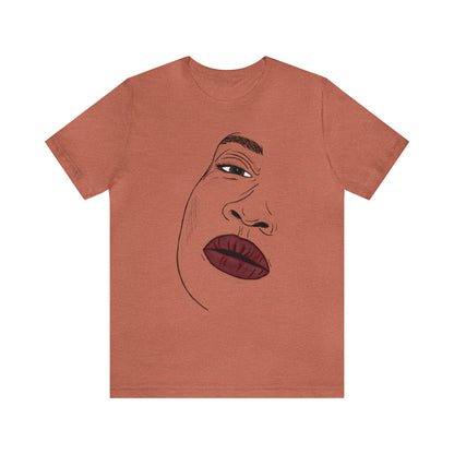 A t-shirt featuring an illustration of a compassionate and nurturing woman. The design showcases a caring woman, symbolizing empathy and kindness. This t-shirt serves as a visual representation of the importance of compassion and caring for others.