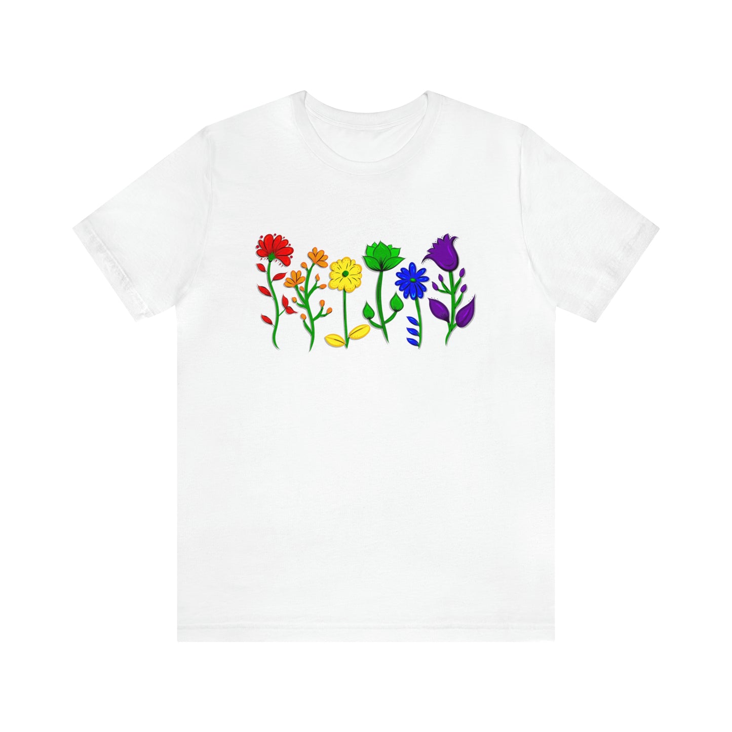 Rainbow Flowers Unisex Tshirt