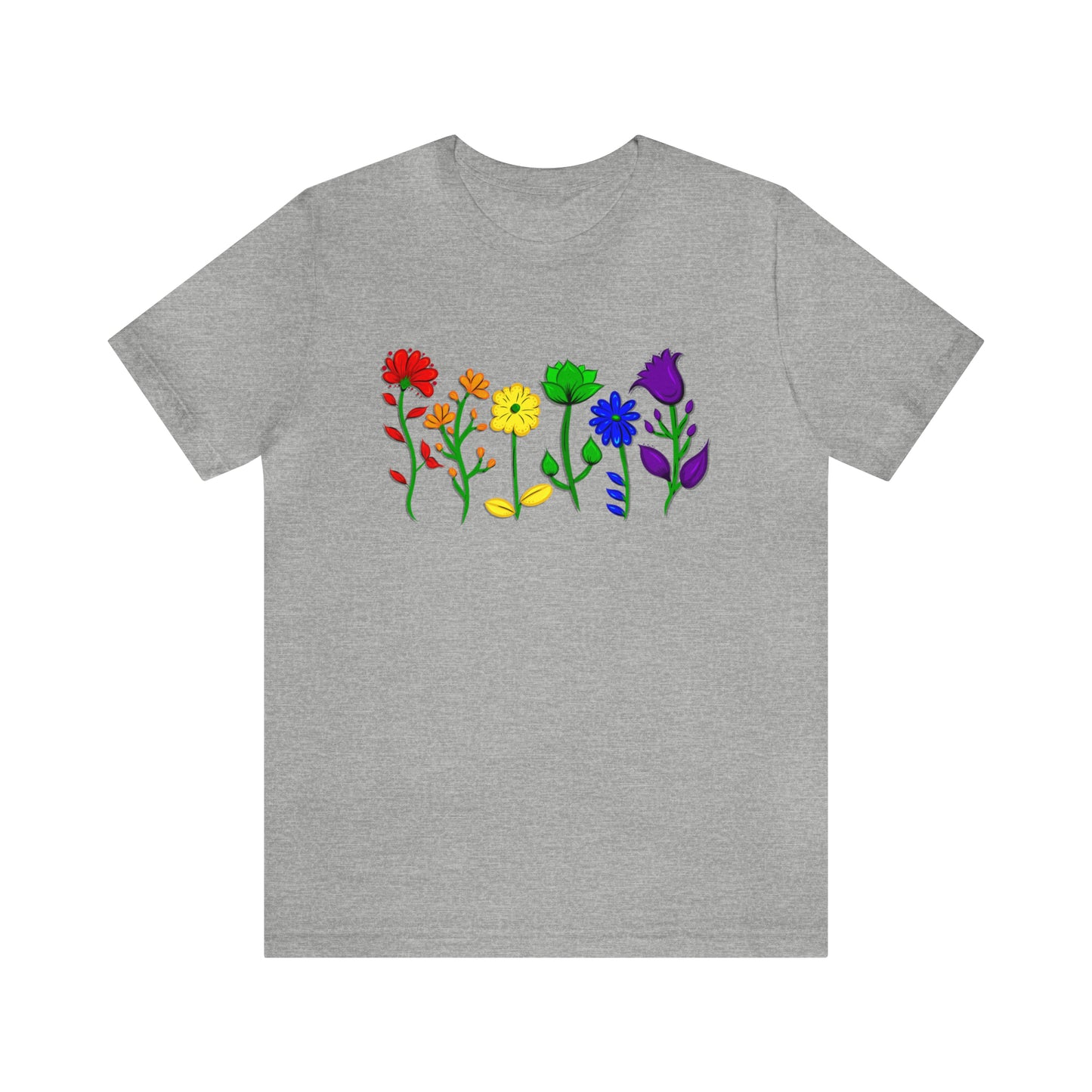 Rainbow Flowers Unisex Tshirt