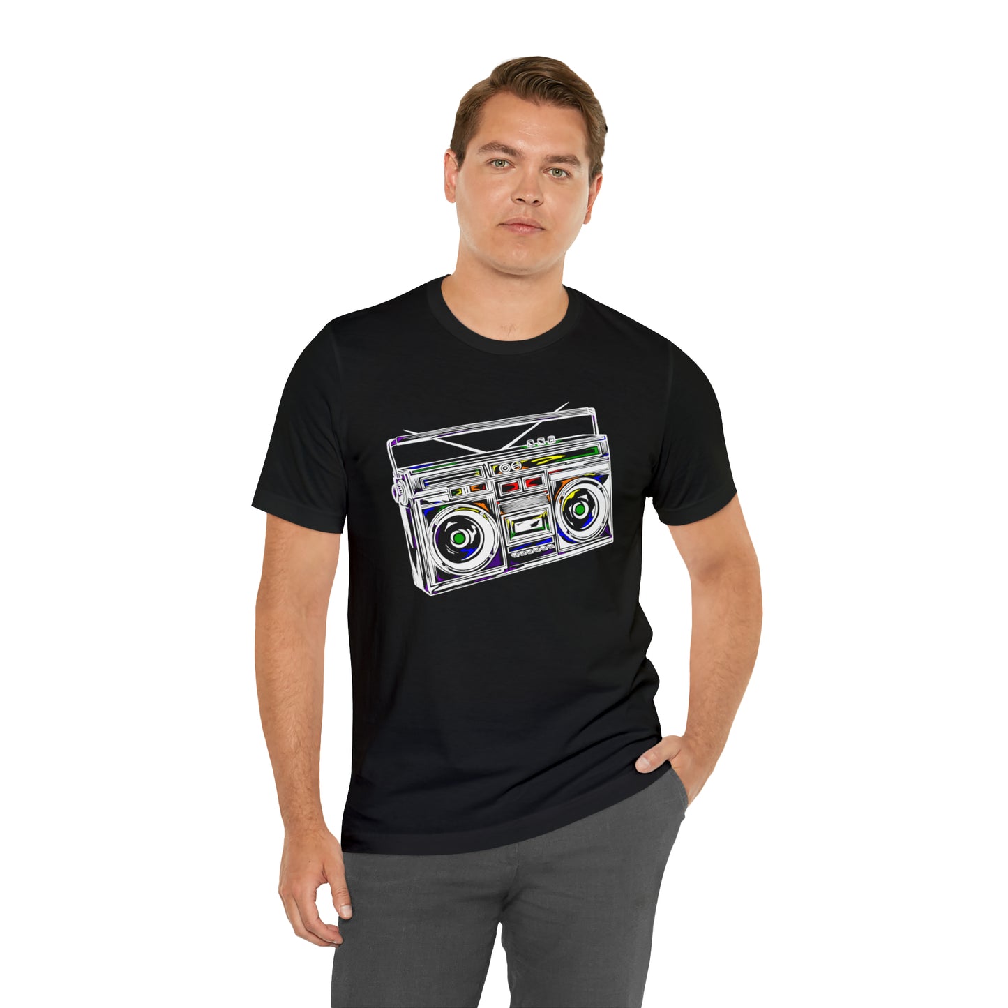 Rainbow Boombox Unisex Heavy Cotton Tee