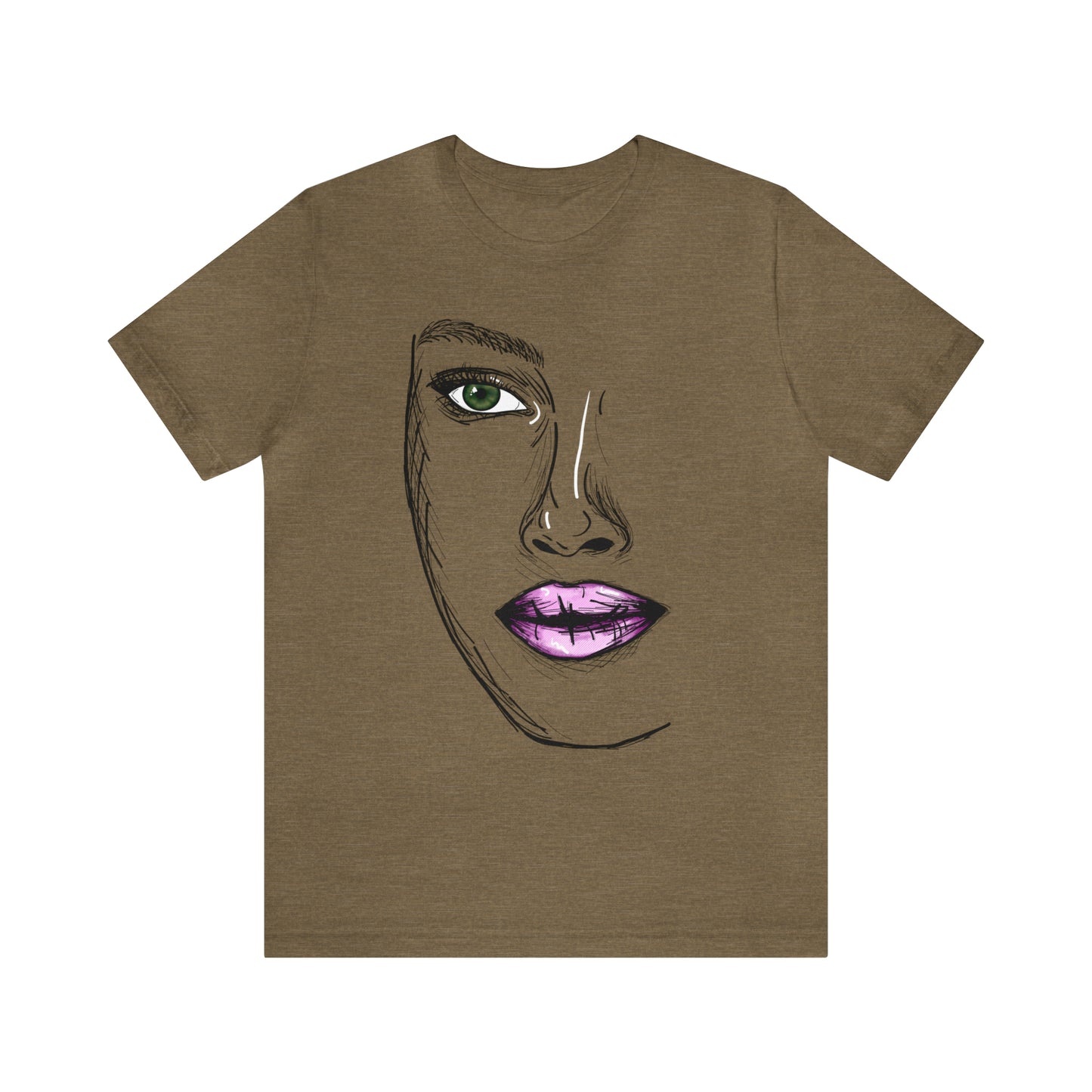 A vibrant and captivating t-shirt featuring an artistic depiction of a beautiful woman. The design celebrates the diverse beauty of women and their empowering presence. The colors and details of the artwork make it a true standout piece. Perfect for making a fashion statement and embracing the beauty within.