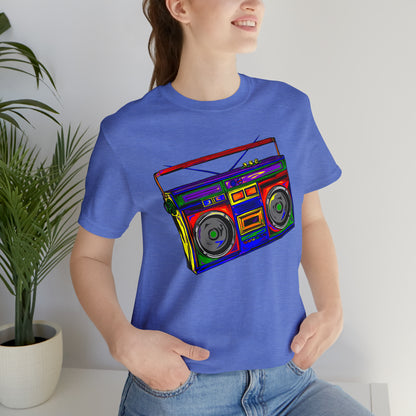 Rainbow Full Color Boombox Unisex Heavy Cotton Tee