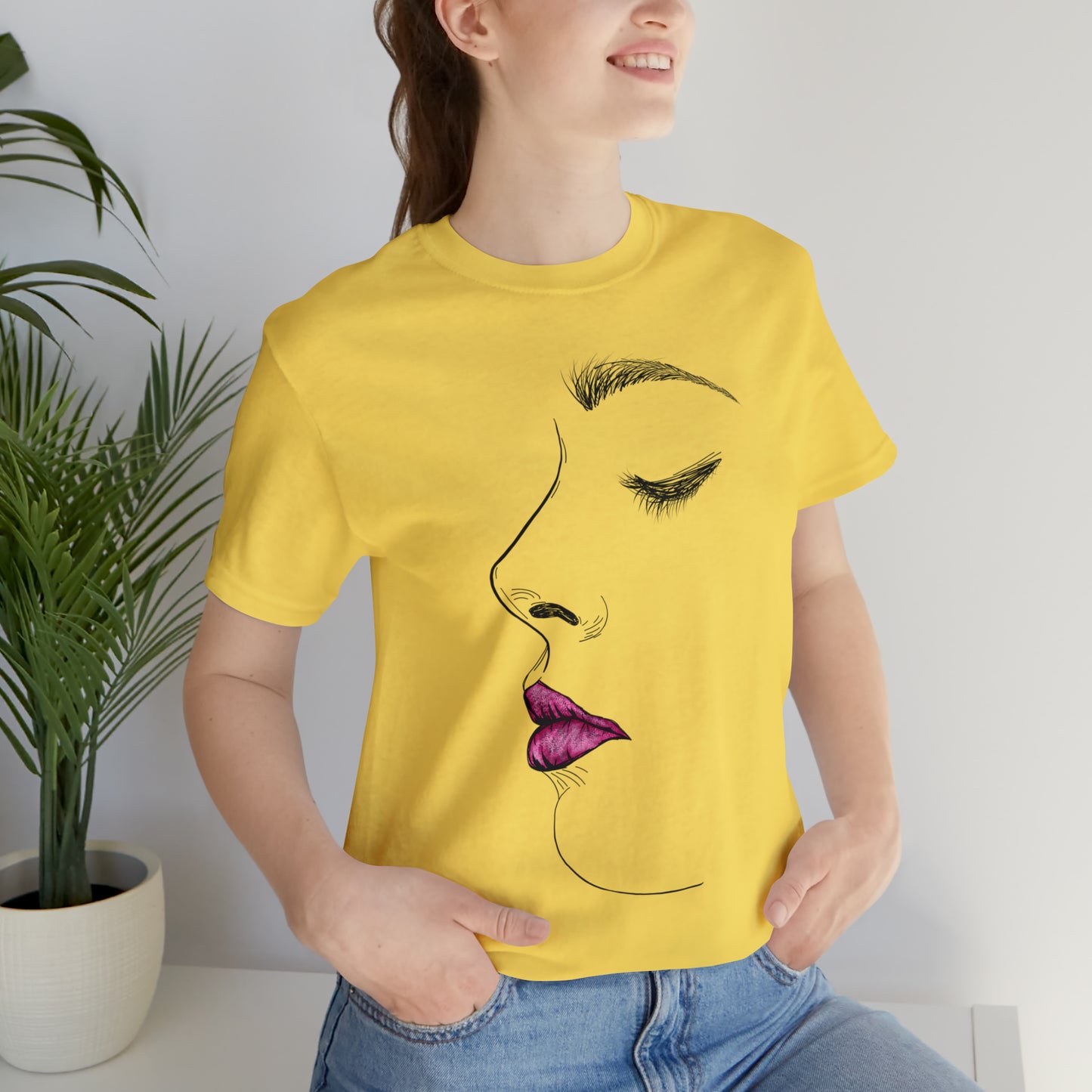 A t-shirt featuring a powerful and determined woman, ready to take on any challenge. She stands tall with confidence, radiating strength and resilience.