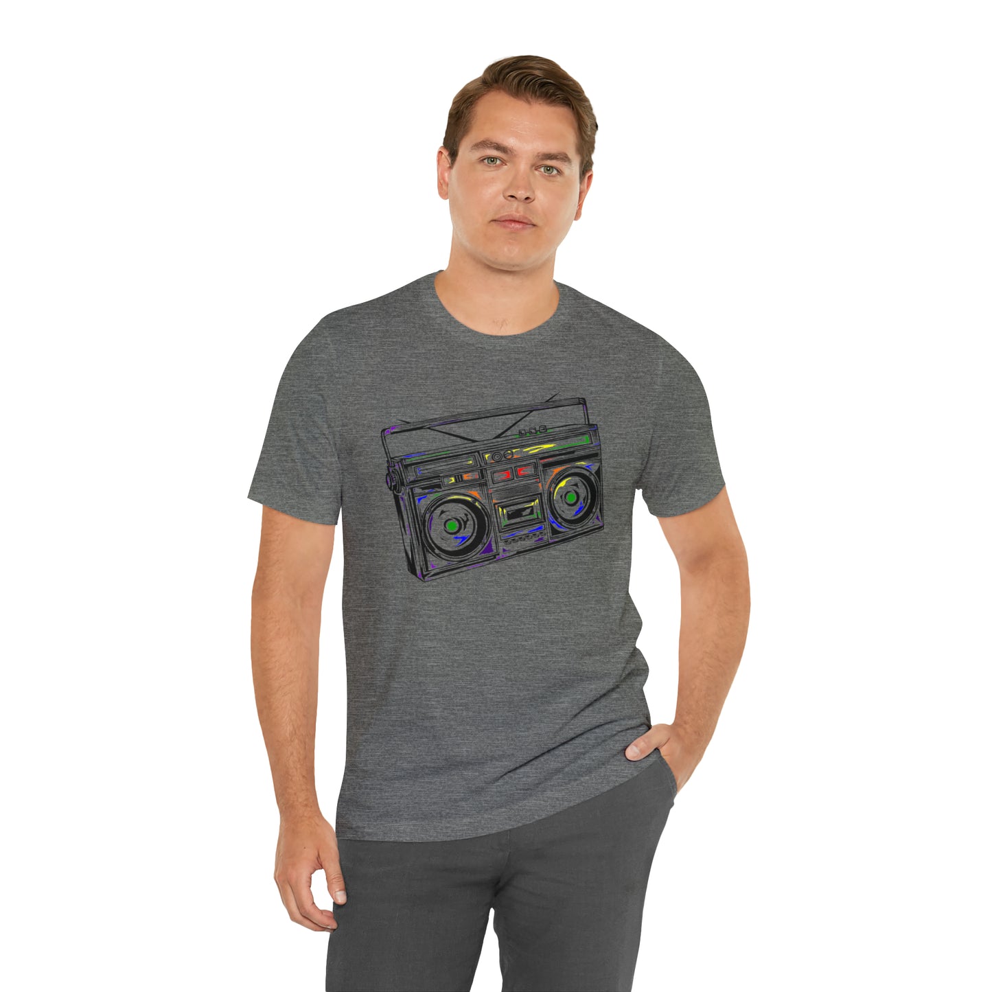 Rainbow Boombox Unisex Heavy Cotton Tee