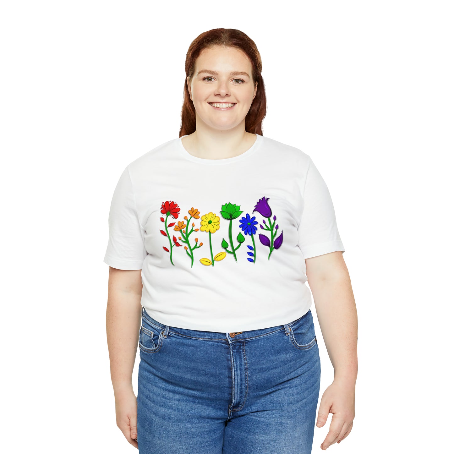 Rainbow Flowers Unisex Tshirt