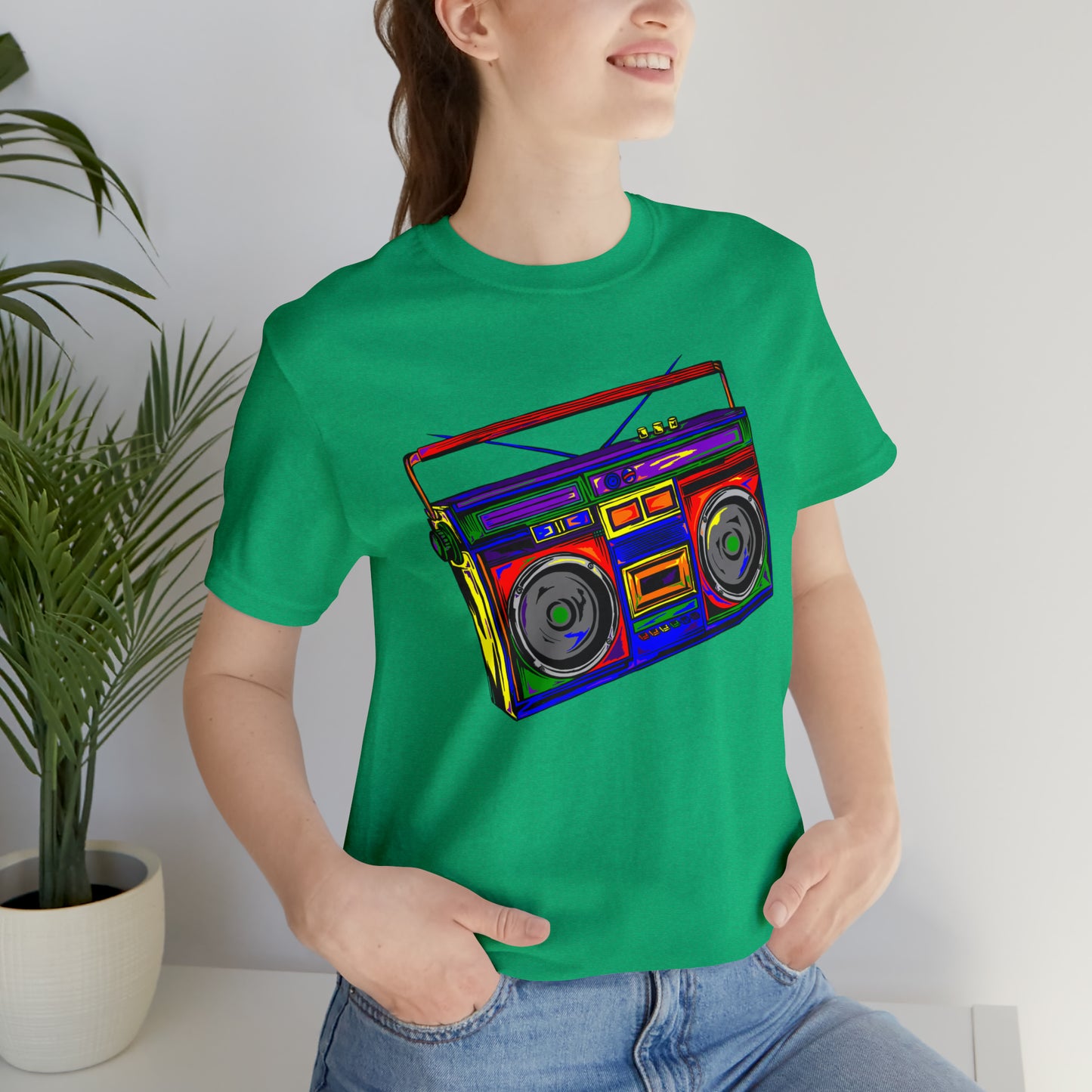 Rainbow Full Color Boombox Unisex Heavy Cotton Tee