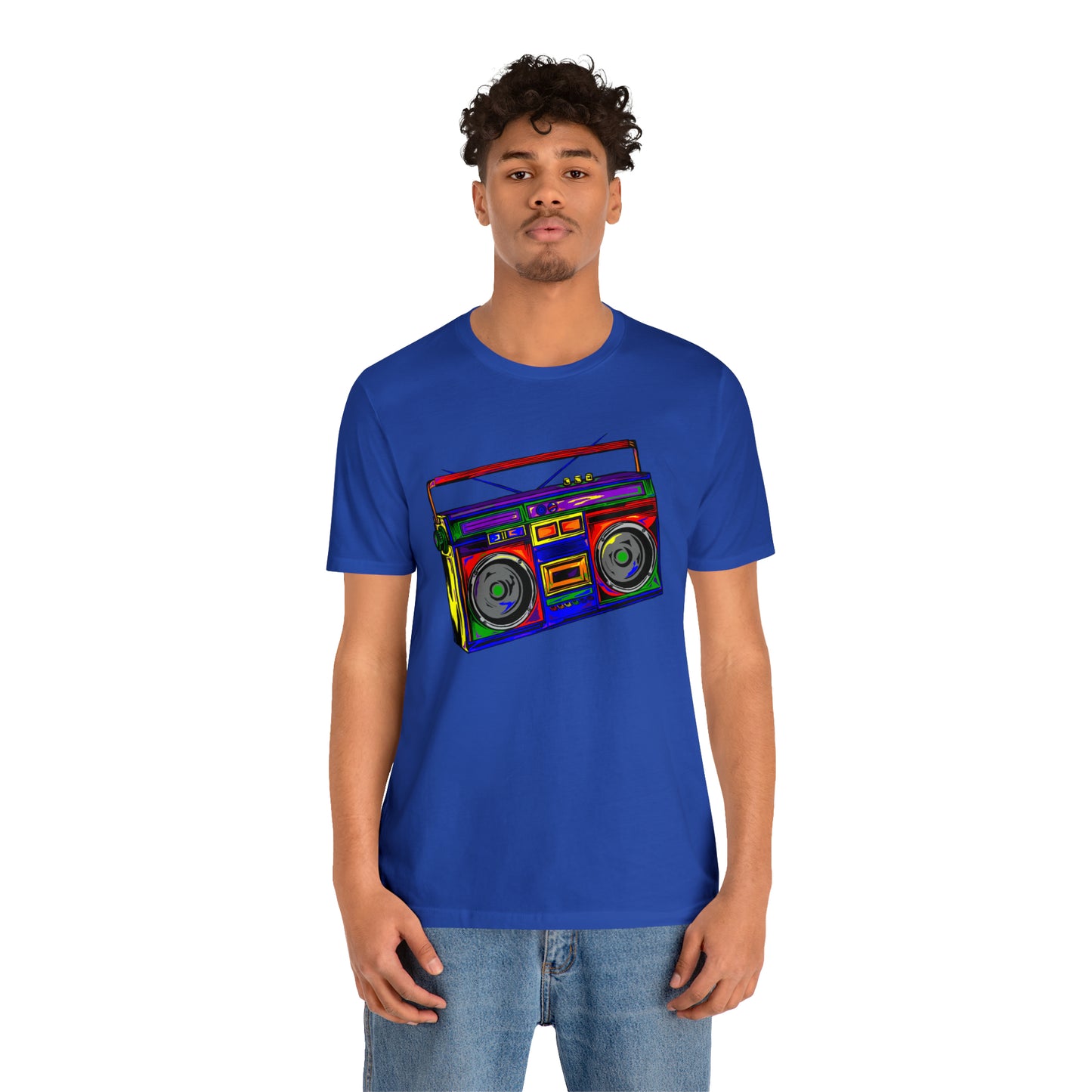 Rainbow Full Color Boombox Unisex Heavy Cotton Tee