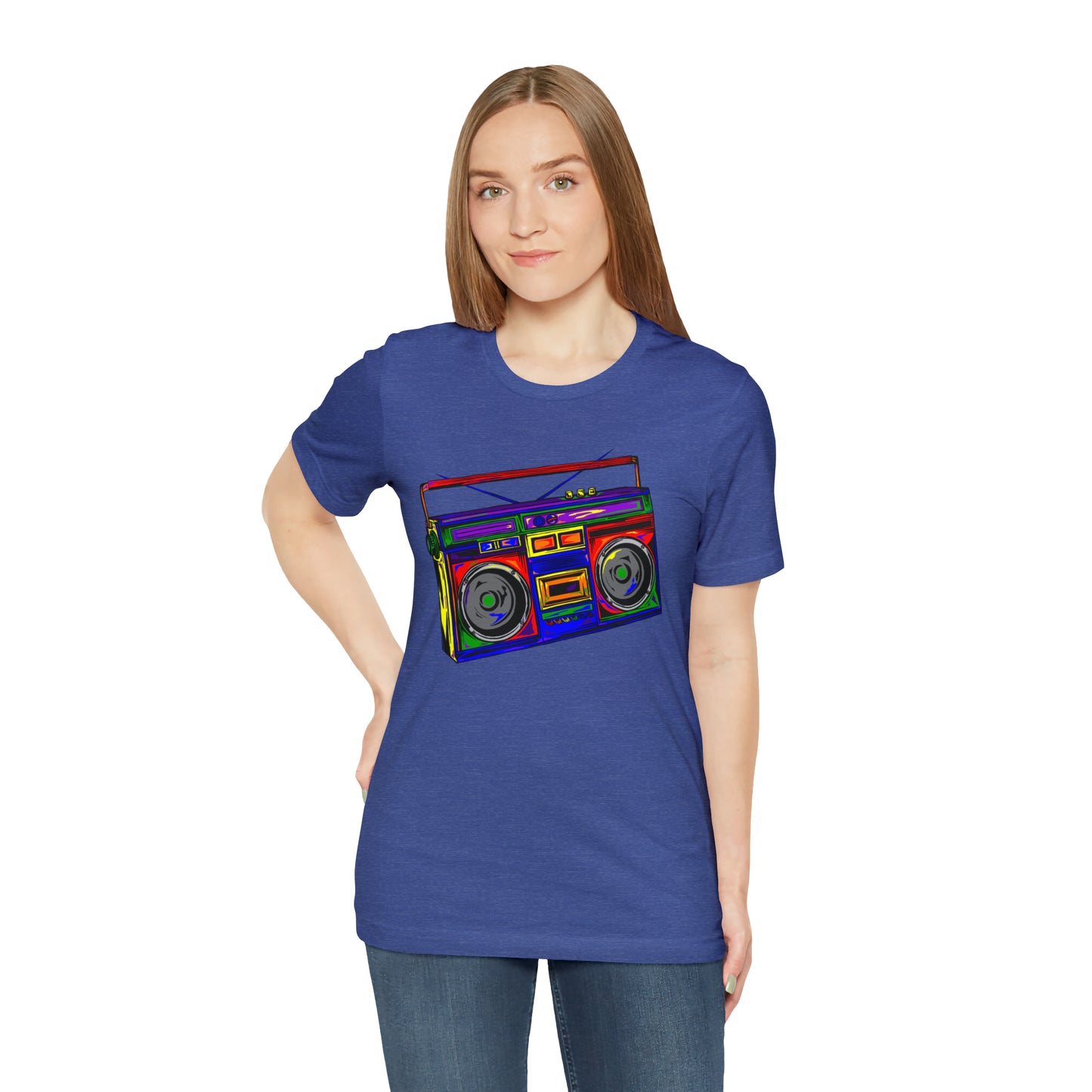 Rainbow Full Color Boombox Unisex Heavy Cotton Tee