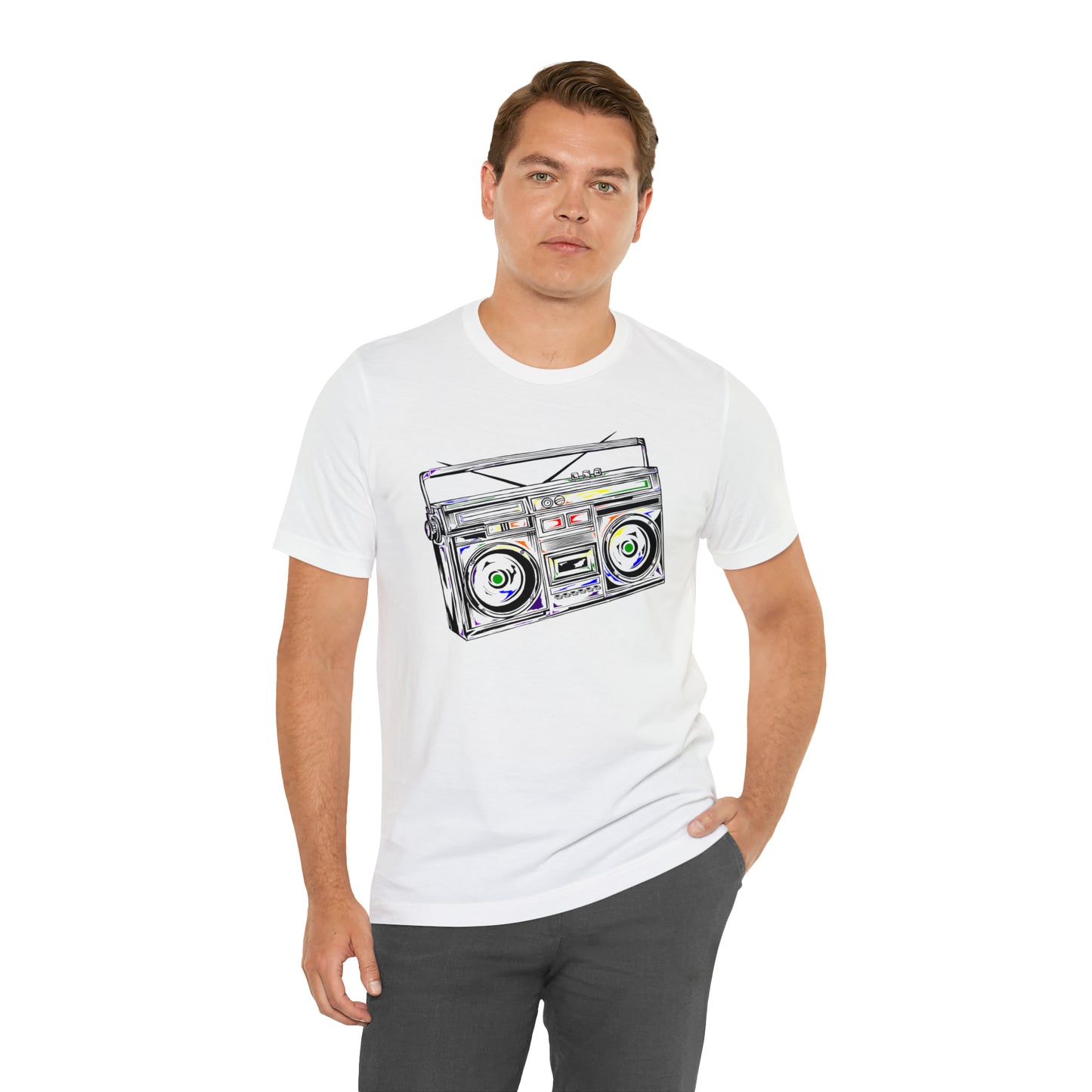 Rainbow Boombox Unisex Heavy Cotton Tee