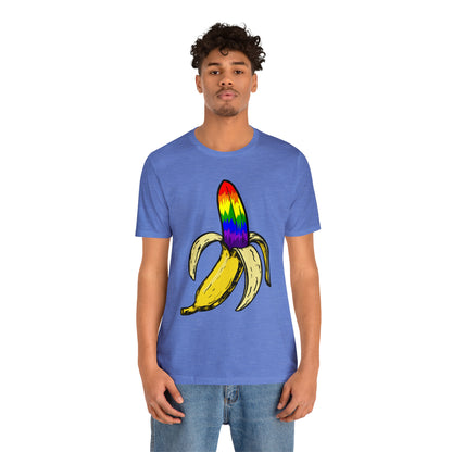 Rainbow Banana Unisex Jersey Short Sleeve Tee