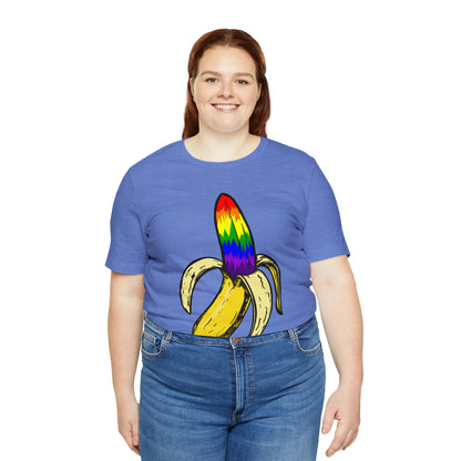 Rainbow Banana Unisex Jersey Short Sleeve Tee