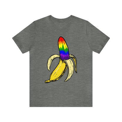 Rainbow Banana Unisex Jersey Short Sleeve Tee