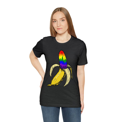 Rainbow Banana Unisex Jersey Short Sleeve Tee