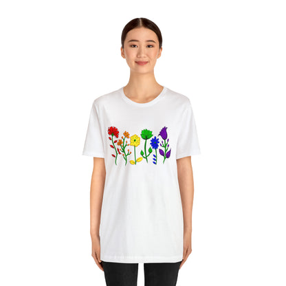 Rainbow Flowers Unisex Tshirt