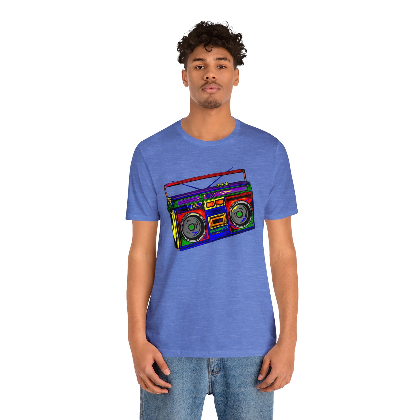 Rainbow Full Color Boombox Unisex Heavy Cotton Tee