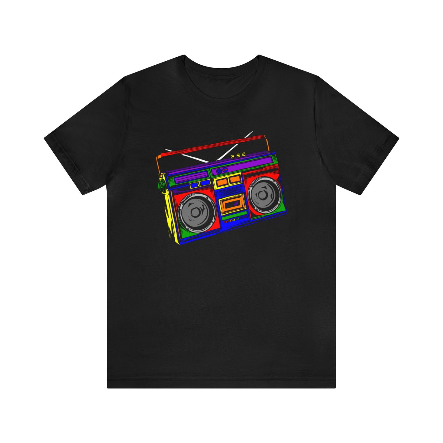 Rainbow Full Color Boombox Unisex Heavy Cotton Tee