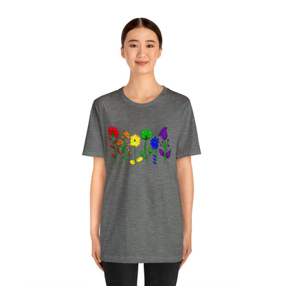 Rainbow Flowers Unisex Tshirt