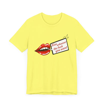 Kiss Whoever Lips Unisex Cotton Tee