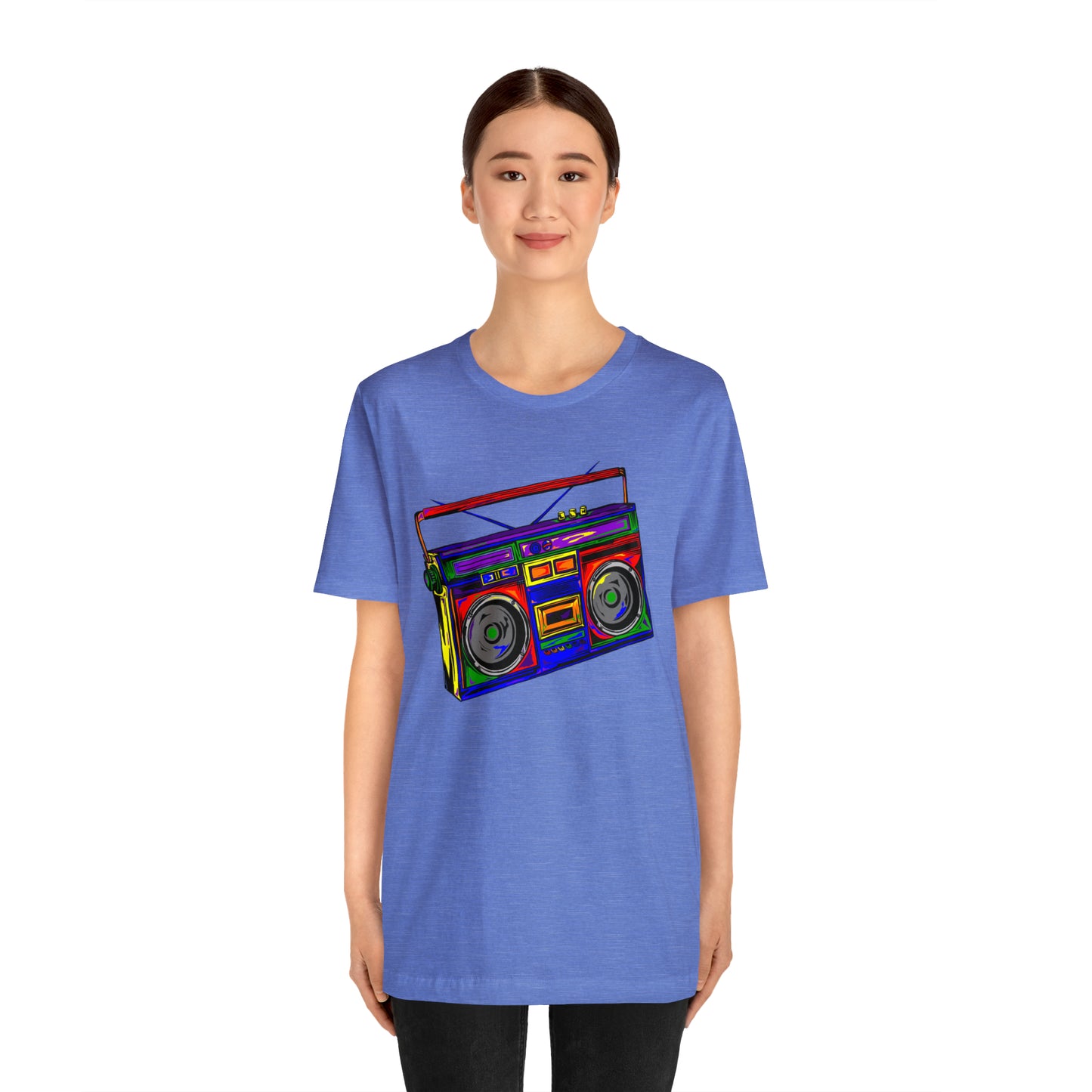 Rainbow Full Color Boombox Unisex Heavy Cotton Tee