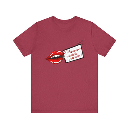 Kiss Whoever Lips Unisex Cotton Tee