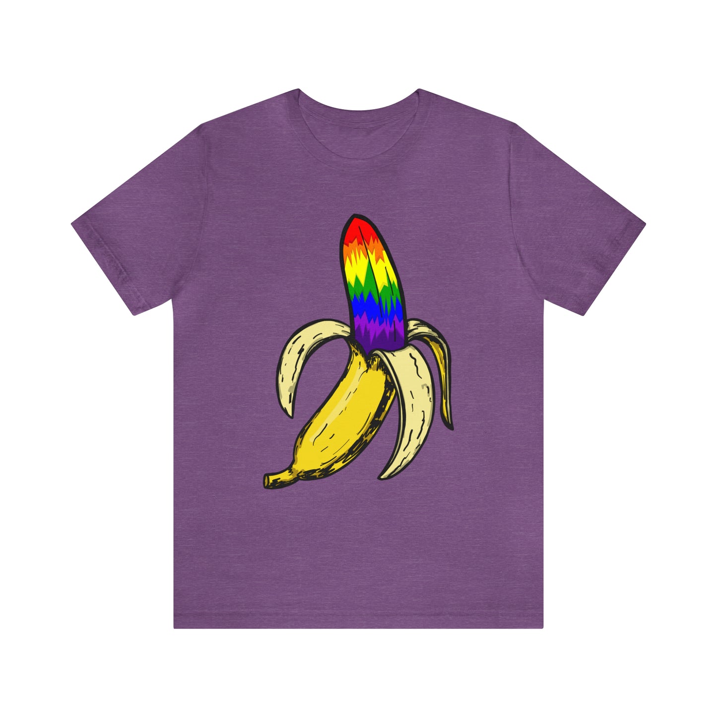 Rainbow Banana Unisex Jersey Short Sleeve Tee