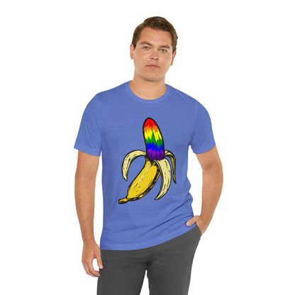 Rainbow Banana Unisex Jersey Short Sleeve Tee