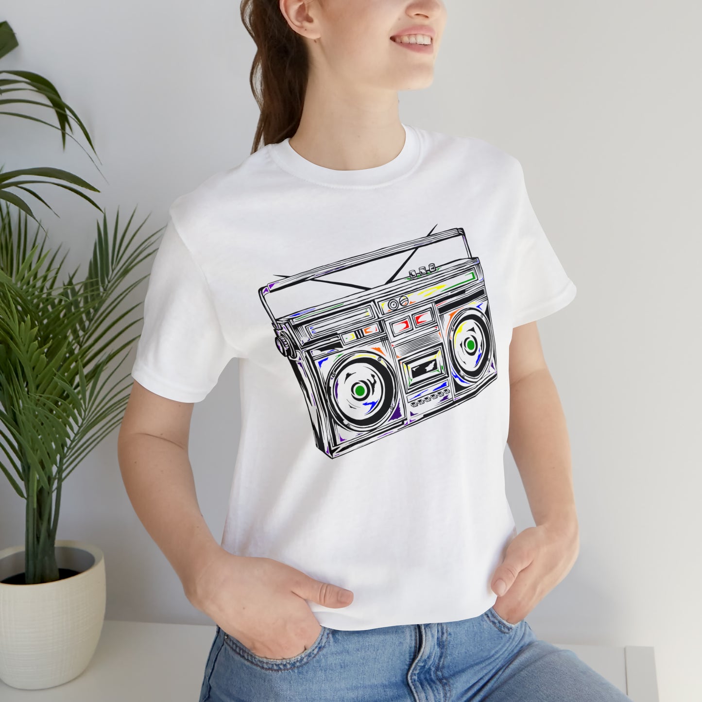 Rainbow Boombox Unisex Heavy Cotton Tee