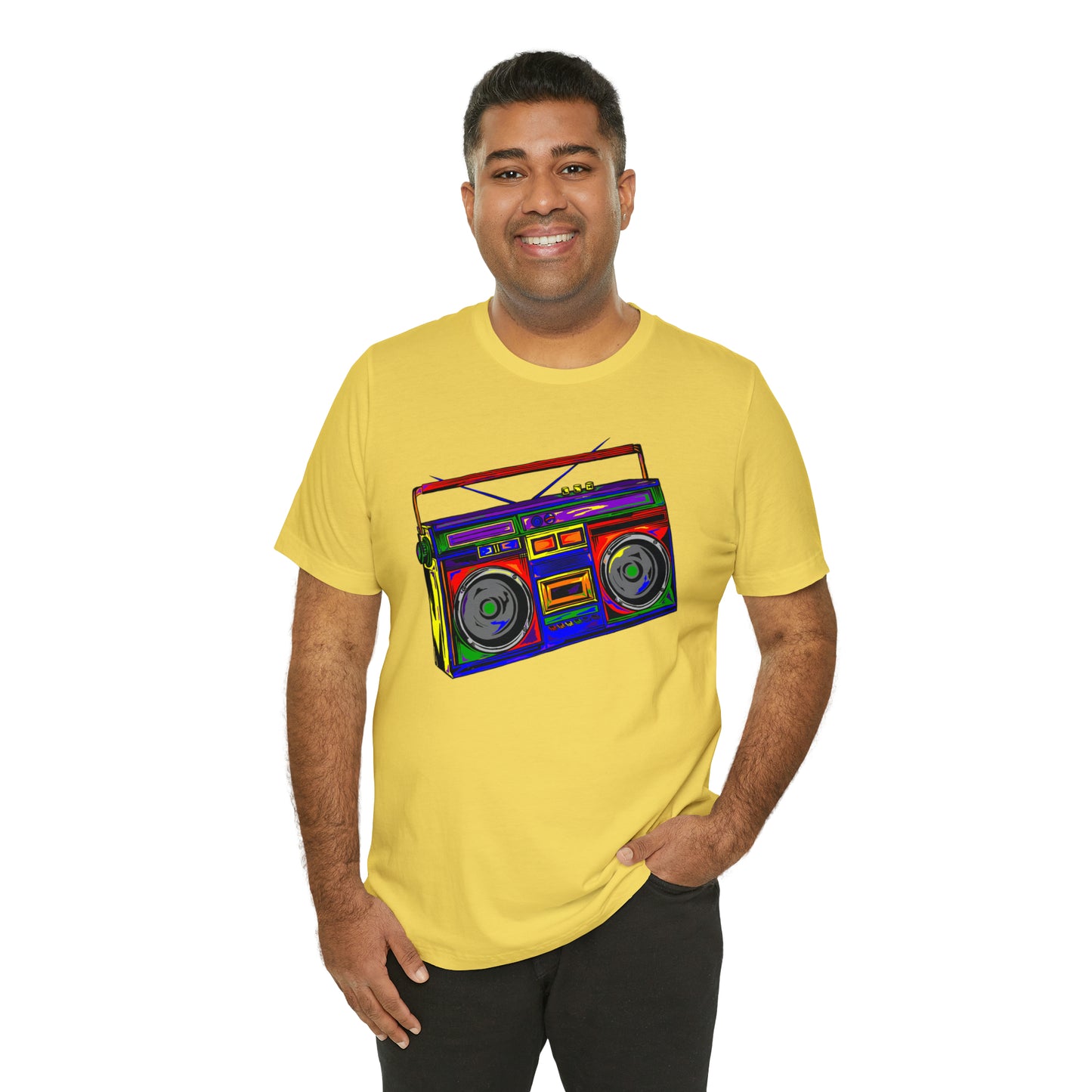 Rainbow Full Color Boombox Unisex Heavy Cotton Tee