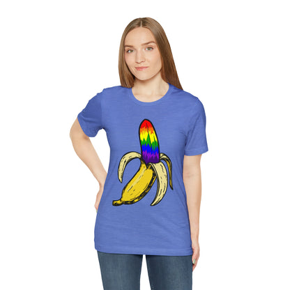 Rainbow Banana Unisex Jersey Short Sleeve Tee