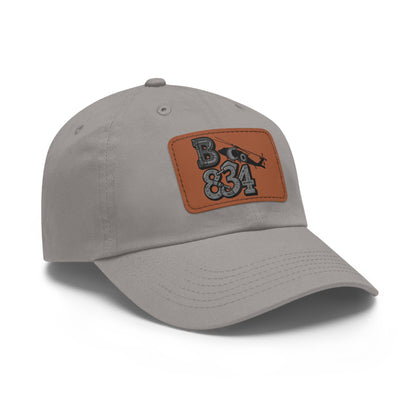 Stylish Dad Hat with Leather Patch | Casual Gift, Everyday Wear, Customized Cap, Trendy Accessory, Outdoor Activities
