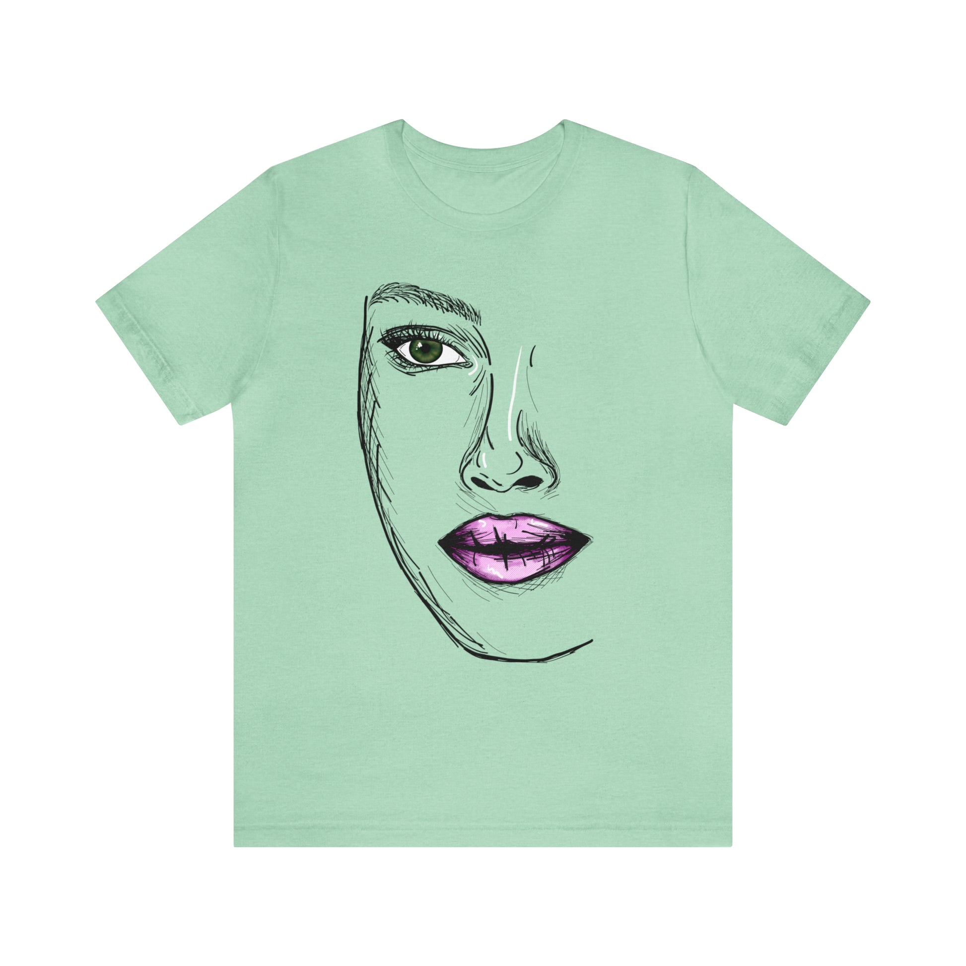 A vibrant and captivating t-shirt featuring an artistic depiction of a beautiful woman. The design celebrates the diverse beauty of women and their empowering presence. The colors and details of the artwork make it a true standout piece. Perfect for making a fashion statement and embracing the beauty within.