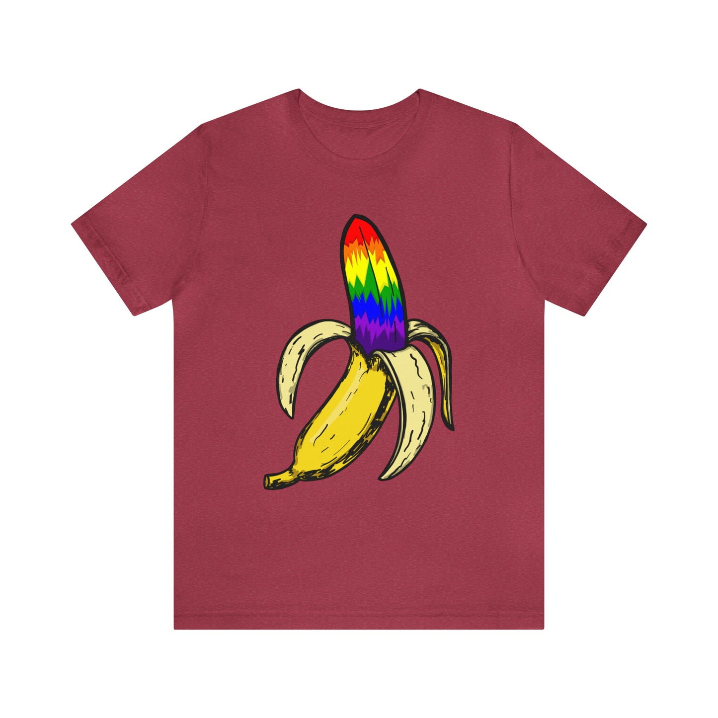 Rainbow Banana Unisex Jersey Short Sleeve Tee