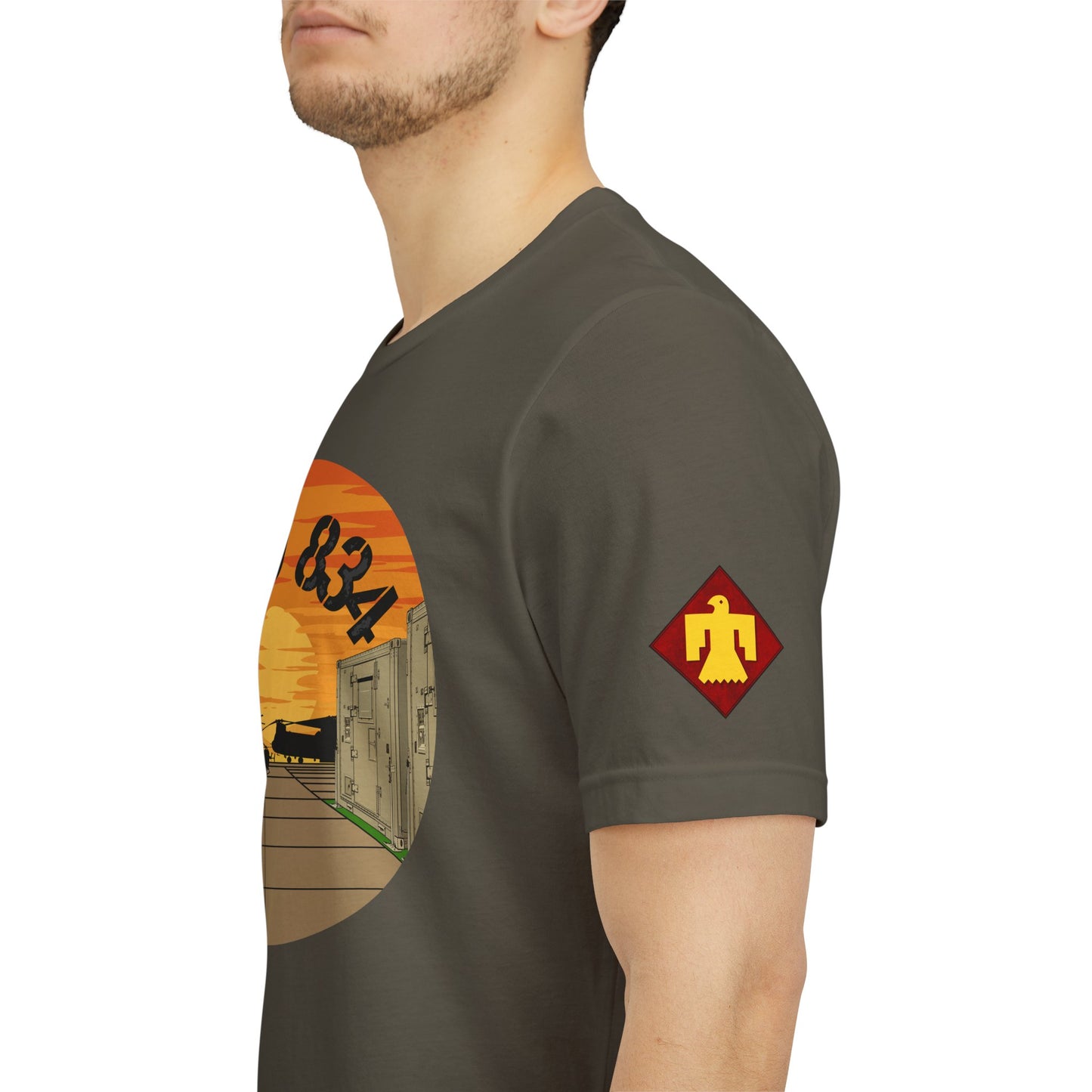 Front Design B CO 834 + Thunderbird Patch Sleeve