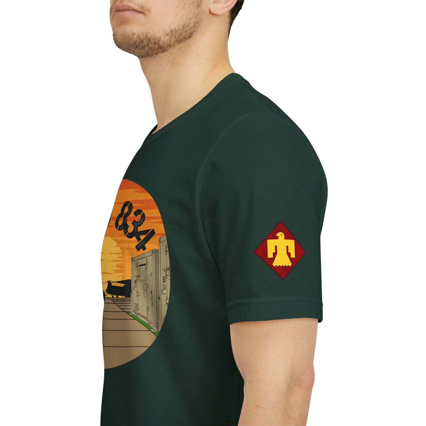 Front Design B CO 834 + Thunderbird Patch Sleeve