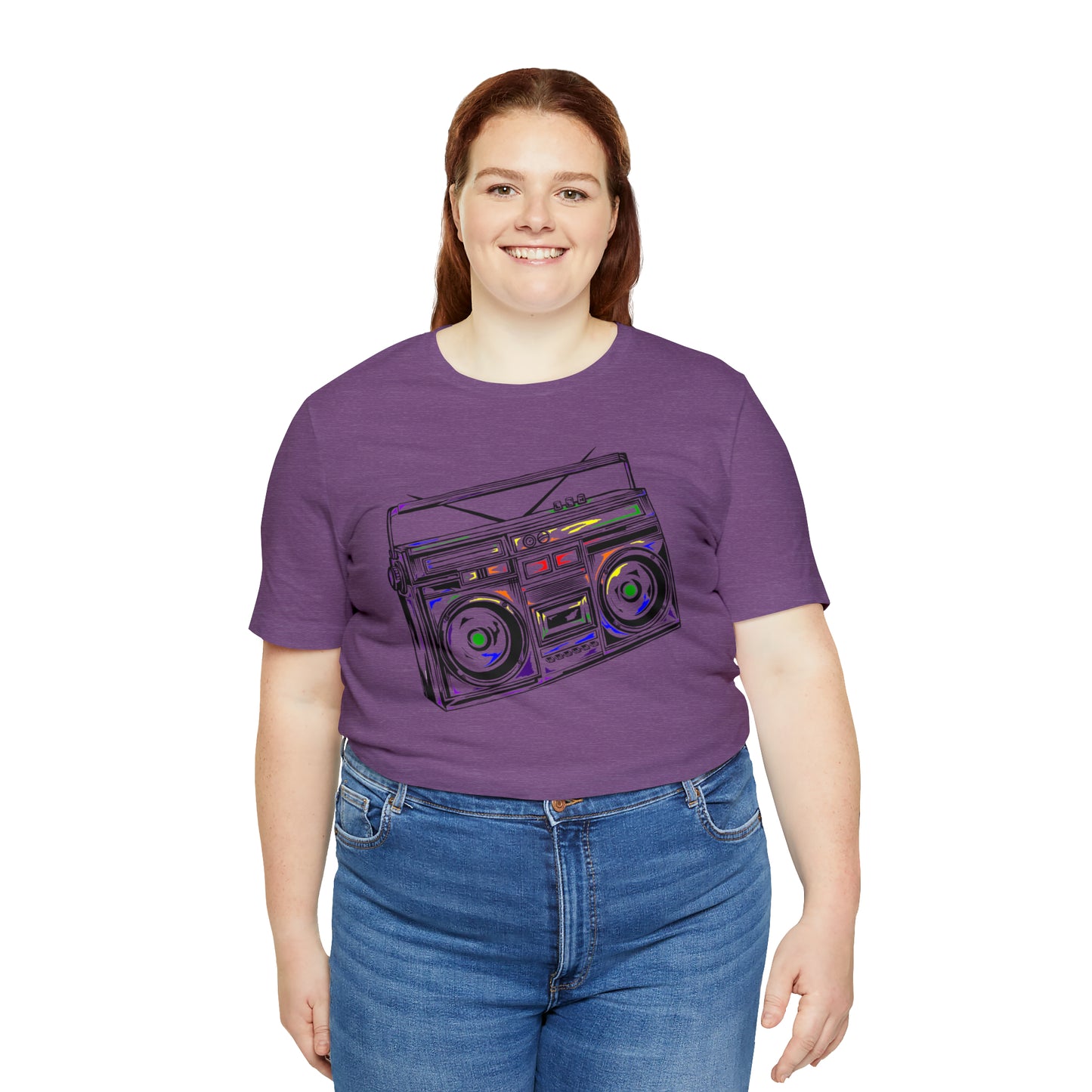 Rainbow Boombox Unisex Heavy Cotton Tee