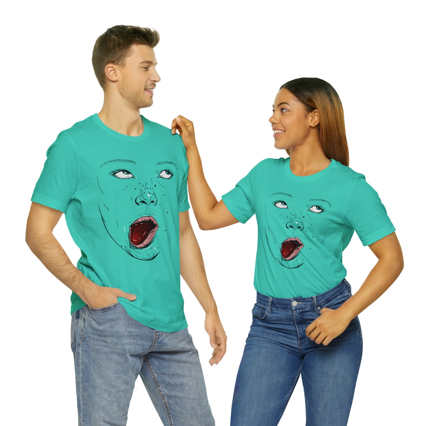 Funny Face Unisex Cotton Tshirt