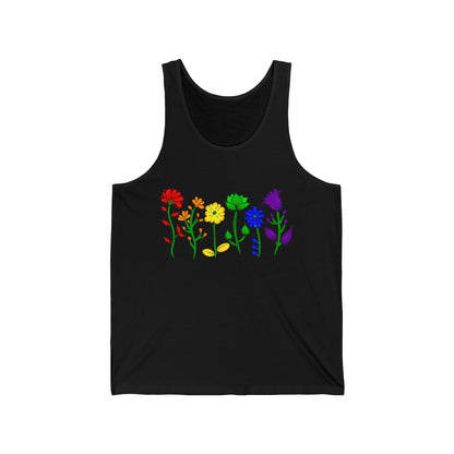 Flowers Unisex Jersey Tank