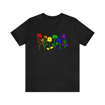 Rainbow Flowers Unisex Tshirt