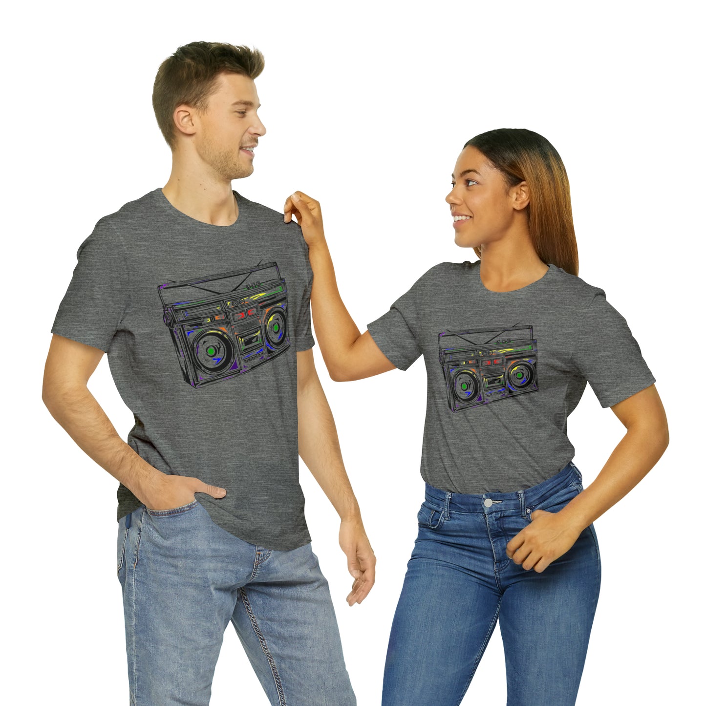 Rainbow Boombox Unisex Heavy Cotton Tee