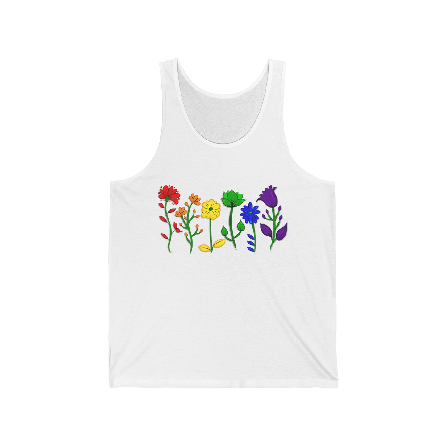 Flowers Unisex Jersey Tank