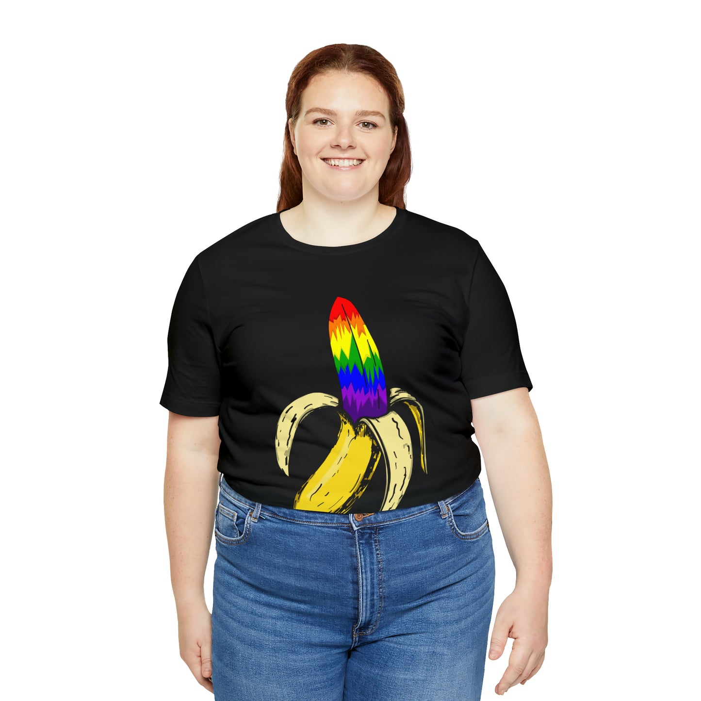 Rainbow Banana Unisex Jersey Short Sleeve Tee