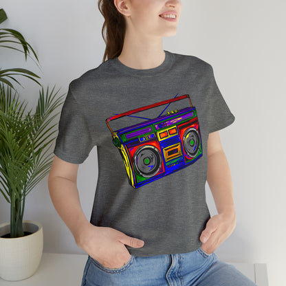 Rainbow Full Color Boombox Unisex Heavy Cotton Tee