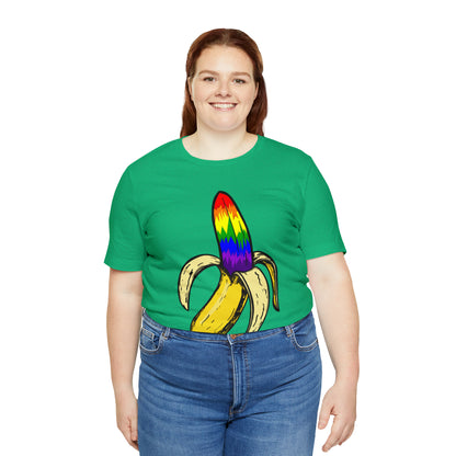 Rainbow Banana Unisex Jersey Short Sleeve Tee