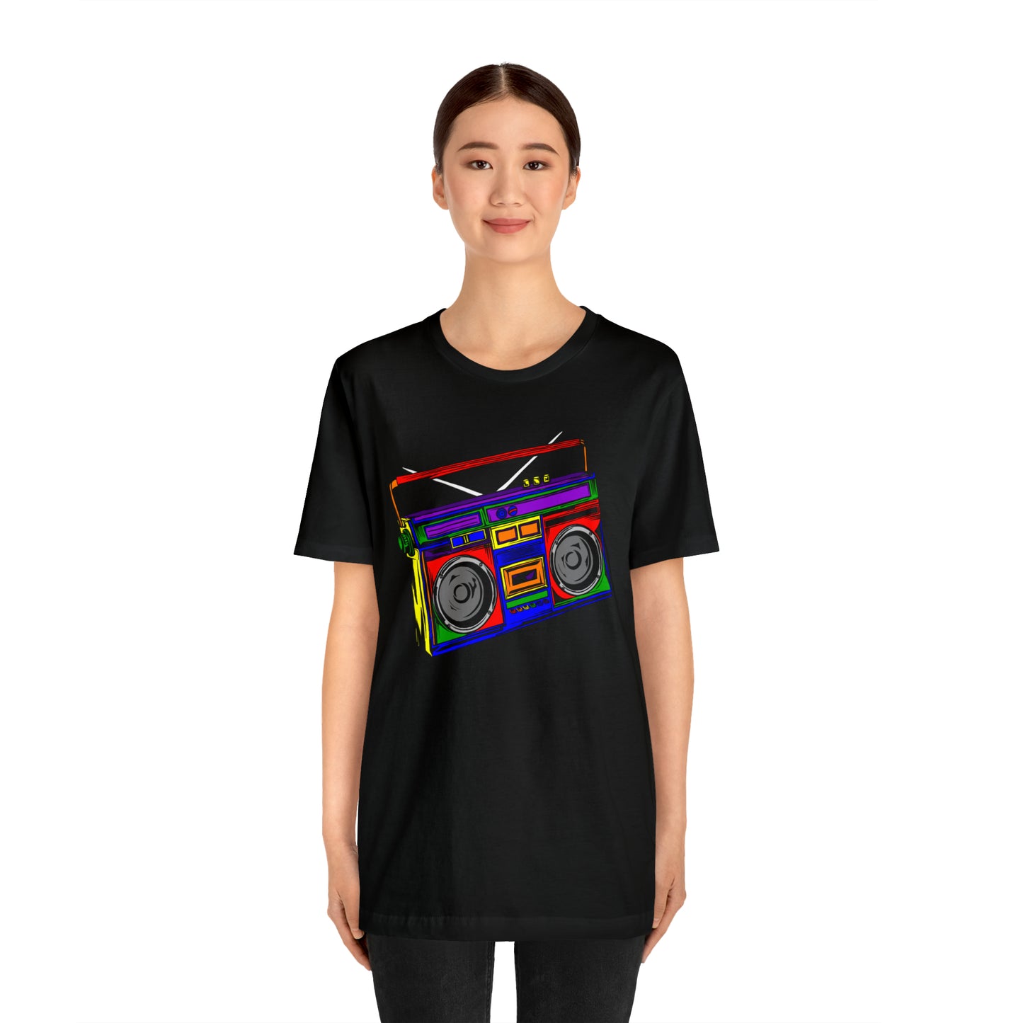 Rainbow Full Color Boombox Unisex Heavy Cotton Tee