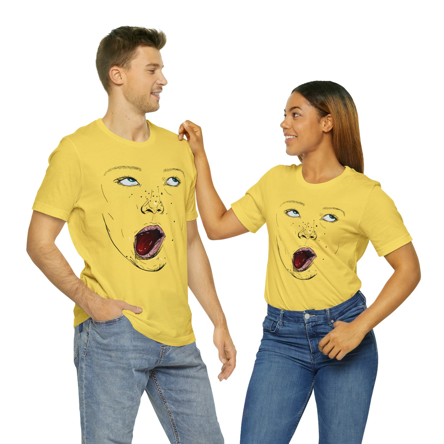 Funny Face Unisex Cotton Tshirt