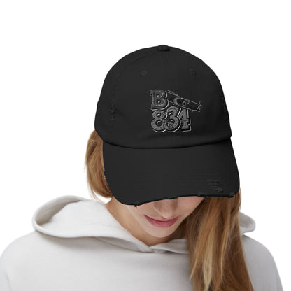 Unisex Distressed Cap, Vintage Black Baseball Hat, Casual Everyday Wear, Gift for Him/Her, Urban Fashion Accessory